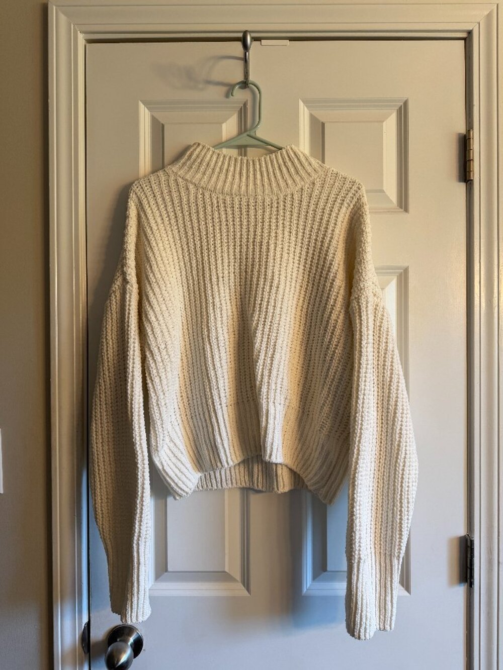 White Mockneck Sweater - Large